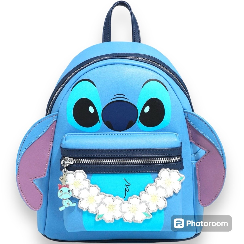 Loungefly Disney Lilo & Stitch Figural Stitch with Lei Mini Backpack